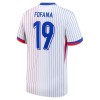 Virallinen Fanipaita Ranska Fofana 19 Vieraspelipaita Euro 2024 - Miesten